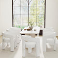 RIVOVA Modern Barrel Dining Chairs Set of 8, PU Leather Upholstered Accent Side by RIVOVA