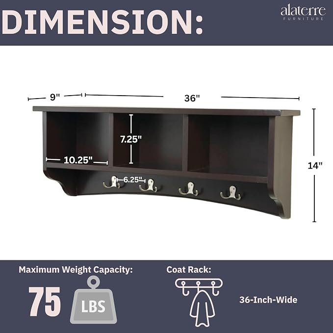 Shaker Cottage Wall-Mounted Coat Rack - Image 3
