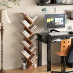 SHEEPAM 10 Tier Tree Book Shelf, Floor Standing Wood Bookshelf - Image 6