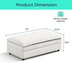 LINSY HOME Ottoman Modular for Sectional Sofa Couch, Cloud Sofa Movable Ottoman - Image 2
