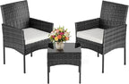 DUMOS 3-Piece Patio Furniture Set, All-Weather Outdoor Wicker Chairs by DumosLifestyle