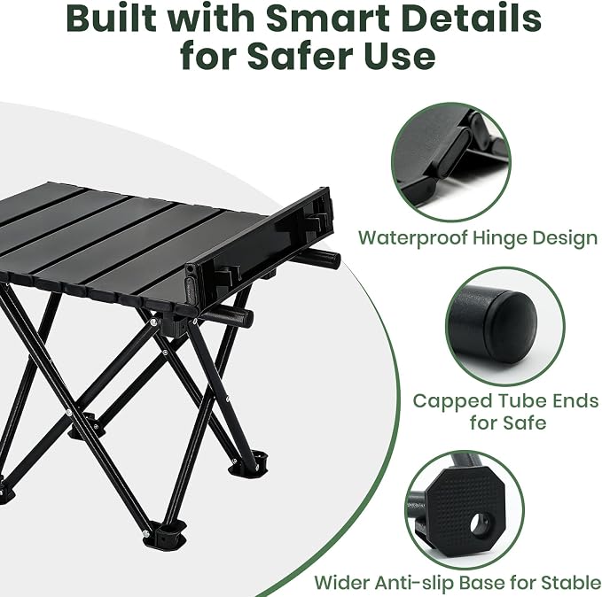 2 Pack Portable Camping Table Foldable, Ultralight Small Folding Beach Table - Image 4