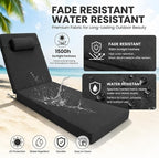 Chaise Lounge Cushion for Outdoor Furniture, Waterproof, Fade-Resistant and - Image 3