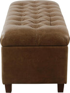 Homepop Home Decor | Button Tufted Storage Bench | Ottoman Bench - Image 6