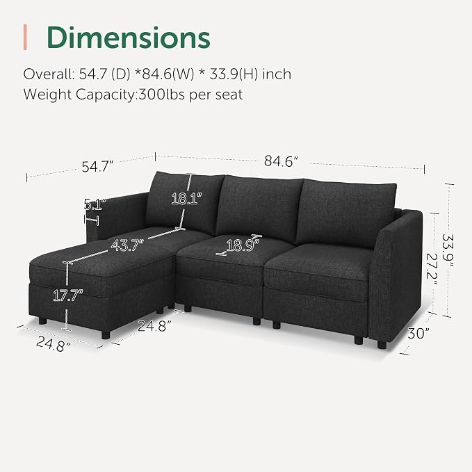 HONBAY Modular Sectional Sofa - Image 2