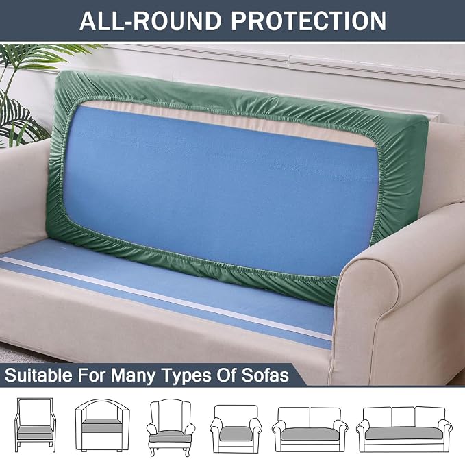 CONRUSER Stretch Cushion Cover, Soft Velvet Plush Cushion Slipcovers Loveseat - Image 4