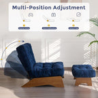 MAXYOYO Accent Chair with Ottoman Adjustable Backrest, Tufted Living Room Chair - Image 8