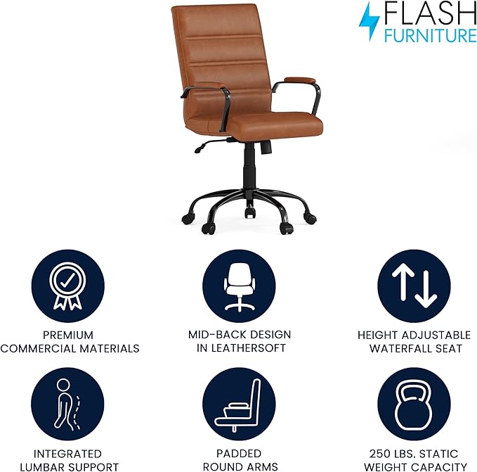Flash Furniture Whitney Mid-Back Desk Chair - Image 4