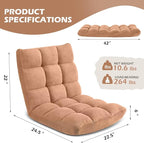 Folding Floor Gaming Chair 14-Poistion Cushioned Adjustable Floor Lazy Sofa - Image 3