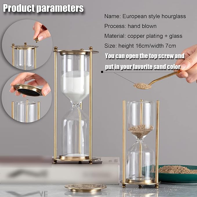 Embossed Golden Hourglass Timer - Image 5