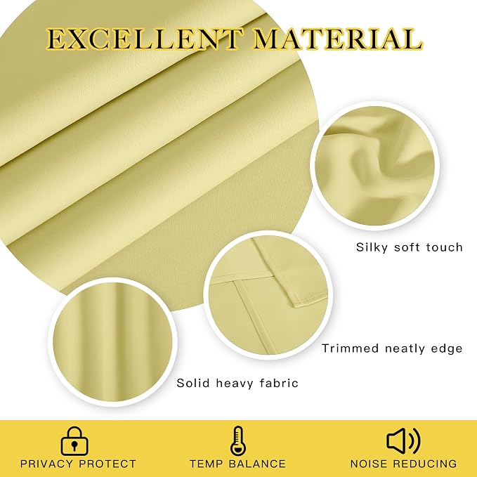 NICETOWN Blackout Curtains 72 inches Long, Grommet Privacy Window Treatment - Image 2