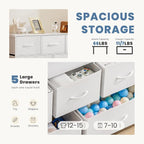 DUMOS Dresser for Bedroom, 5 Storage Drawers, Wide Fabric Closet Chests - Image 4