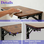 Wooden Folding Shelf Wall Mounted - Image 4