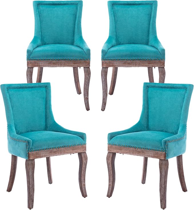 Modern Dining Chairs Set of 4, High Back Dining Chairs Side Chairs by MZDOO