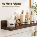 3-Piece Rustic Wood Floating Shelves - Image 3
