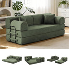 79'' Convertible Sofa Bed, 6 in 1 Folding Floor Futon Couch Sleeper by QQR