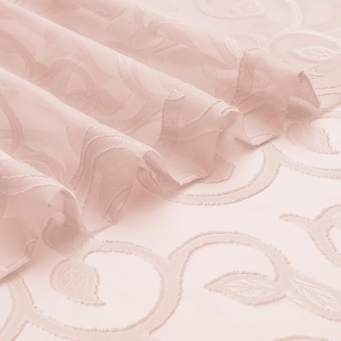 Furman Sheer Curtains 45 Inch Length 2 Panels Set - Image 7