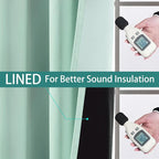 Yakamok Aqua 100% Blackout Patio Door Curtain Panels W70 x L84, 1 Panel | Noise - Image 4