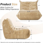 Hobestluk Giant Bean Bag Chair Lazy Floor Sofa, Memory Foam Fireside Sofa - Image 2