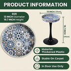 Gesodant Boho Chic Round Side Table, Stable Hourglass Pedestal Base, Unique - Image 3