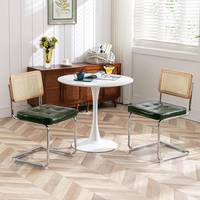 Zesthouse Natural Rattan Dining Chairs Set of 4, Modern Dining Room Chairs - Image 7