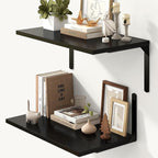 Fun Memories Floating Shelves for Wall, 12 Inch Deep Floating Shelves Set of 2 by FunMemories