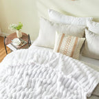 NEWCOSPLAY Fleece Ribbed Cozy King Blanket - Image 9