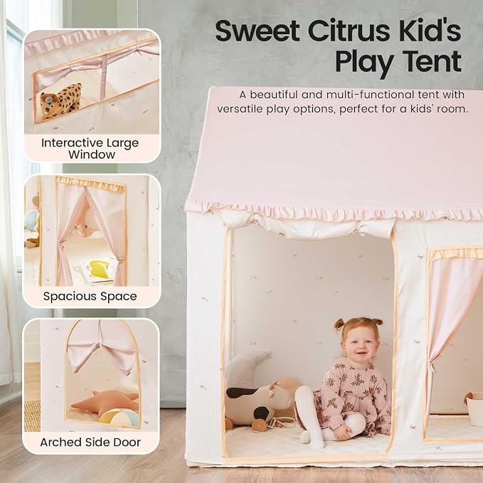 Tiny Land Kids Tent with Mat, Kids Play Tent - Image 2