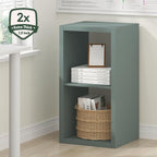 Furinno Cubicle Book Shelf, 2-Cube Bookshelf, Extra Thick Frame Horizontally & - Image 2