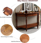 Solid Wood Oval Console Table - Image 4
