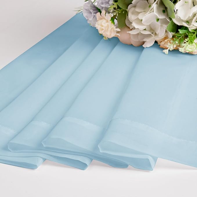 Light Blue Sheer Curtains 84 inches Long - Image 7