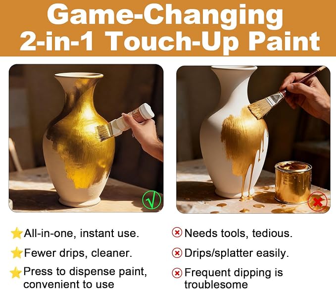 Liquid Gold Paint 6.35 Fl Oz, Non-Fading Gold Paint Finish - Image 4