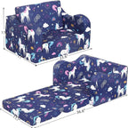 MOMCAYWEX Kids Sofa, 2-in-1 Flip-Out Foam Couch, Foldable Soft Play Lounge Chair - Image 3