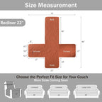 Orange Quilted Recliner Covers, Waterproof Recliner Chair Covers, Lazy Boy - Image 5
