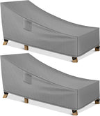 WLEAFJ Patio Chaise Lounge Cover Waterproof, Heavy Duty Outdoor Lounge Chair by WLEAFJ