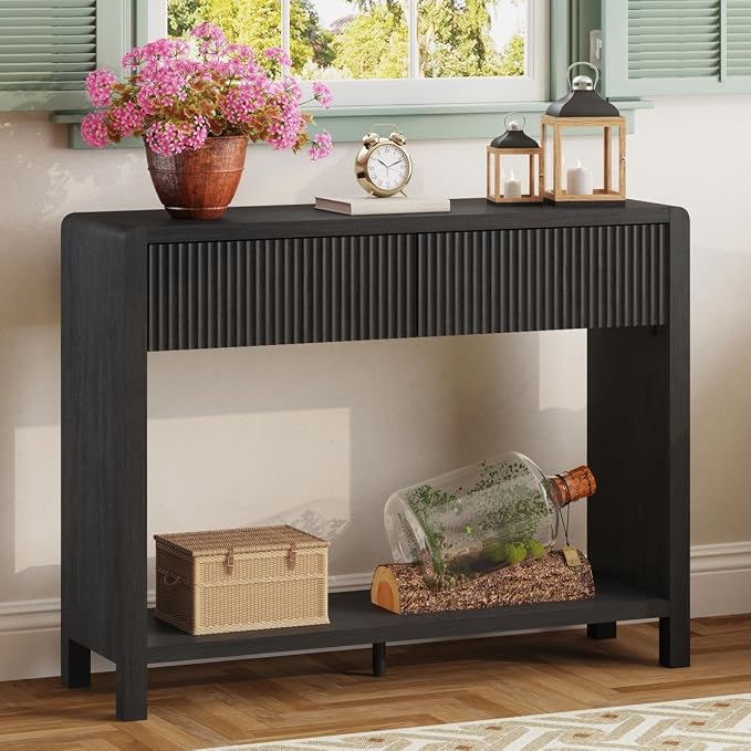 FATORRI Console Entryway Table, Modern Sofa Table - Image 9