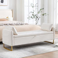 65" Storage Ottoman Bench, Storage Bench by HOMYKA