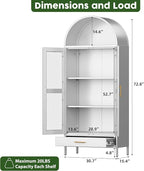 VEXPOR 73" Tall Arched Display Cabinet - Image 2