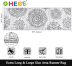 HEBE Hallway Runner Rug 2'x6', Washable Non Slip Kitchen Rug Runner | Soft Boho - Image 2