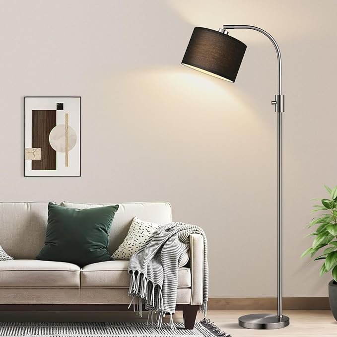 Nintiue Upgraded Modern Arc Dimmable Tall Standing Floor Lamp by Nintiue