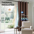 Joydeco Blackout Curtains 95 Inch Length 2 Panels Set, Thermal Insulated Long - Image 5