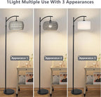 Arc Floor Lamp for Bedroom, Boho Standing Lamp - Image 7