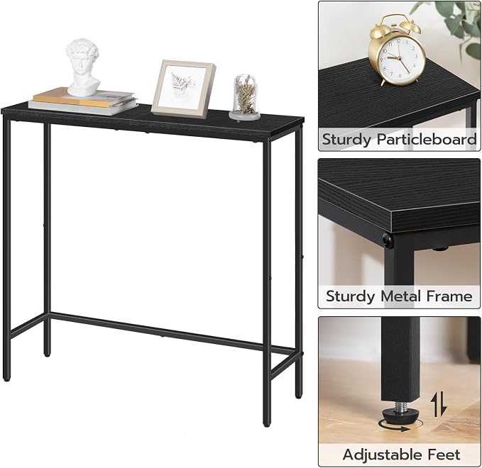 HOOBRO 2 Pack Narrow Console Table, 29.5" Small Entryway Table, Thin Long Sofa - Image 6