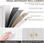 YAUWOH Metal Bathroom Storage Cabinet, Bathroom Floor Storage Cabinet - Image 5