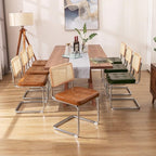 Zesthouse Natural Rattan Dining Chairs Set of 6, Modern Dining Room Chairs - Image 6