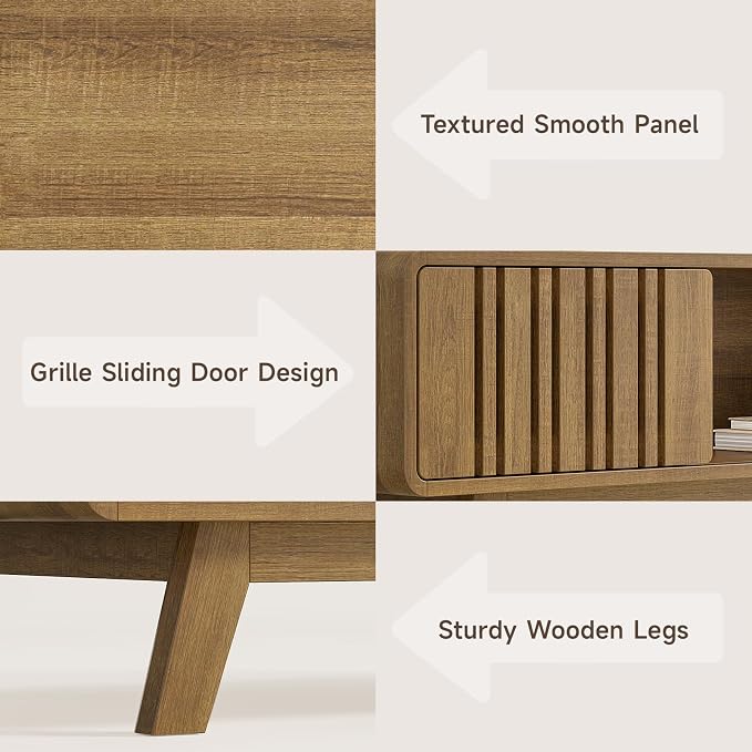 ONBRILL Coffee Table, Mid Century Modern Table - Image 4