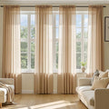 MIULEE Brown Sheer Curtains 84 Inches Long 4 Panels 54 x 84 Inches | Light by MIULEE