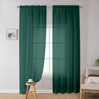Green Sheer Curtains 84 Inches Long - Image 2