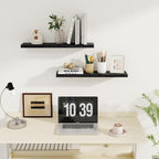 Fun Memories Floating Shelves for Wall, 27.5" Rustic Wood Deep Wall Mounted - Image 6