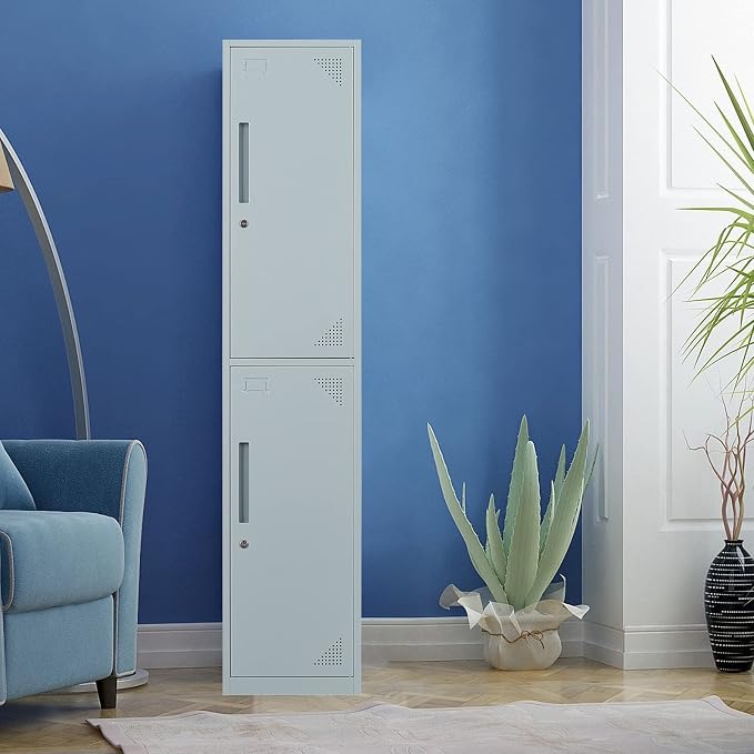 Metal Locker for Home, Dressing Room, Lockable Locker Cabinet - Image 6